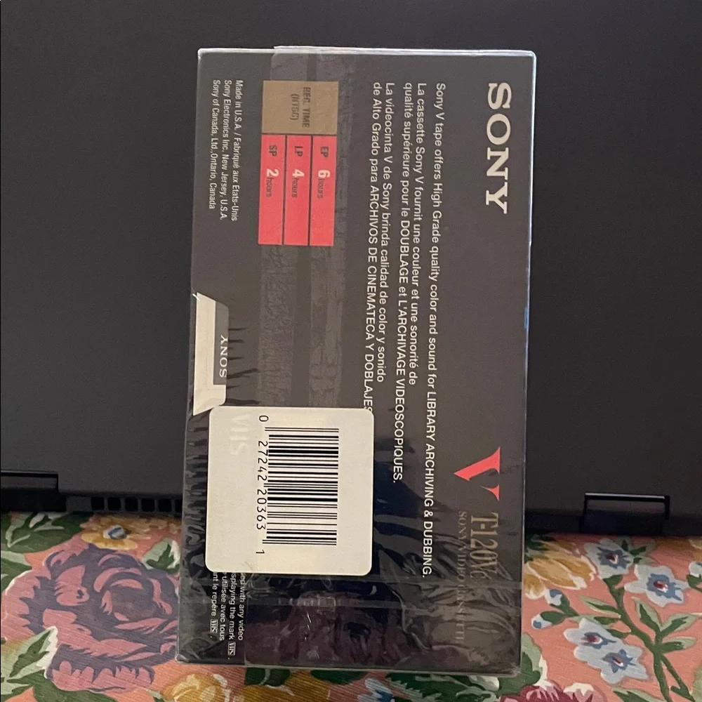 Sony T-120 blank VHS 3 Tapes Pack